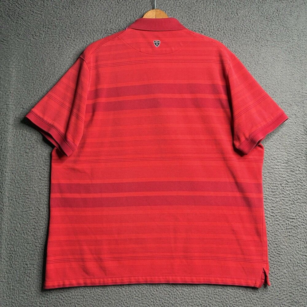 Nike Tiger Woods Fist Pump Logo Heritage Dri-Fit Polo XL Golf Sunday Red Masters - Picture 7 of 8